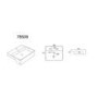 1200mm White Toilet and Sink Unit with Square Toilet - Harper