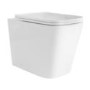 1500mm Grey Toilet and Sink Unit with Storage Unit and Square Toilet - Harper