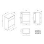 1500mm Grey Toilet and Sink Unit with Storage Unit and Square Toilet - Harper