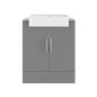 670mm Grey Freestanding Vanity Unit with Square Basin - Harper