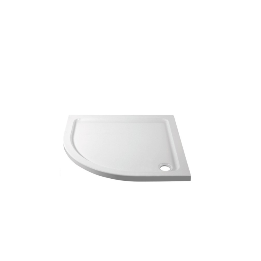 800mm Black 8mm Glass Quadrant Shower Enclosure with Shower Tray - Pavo