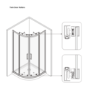 800mm Black 8mm Glass Quadrant Shower Enclosure with Shower Tray - Pavo