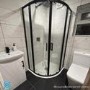 900mm Black 8mm Glass Quadrant Shower Enclosure - Pavo