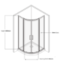 900mm Black 8mm Glass Quadrant Shower Enclosure with Shower Tray - Pavo