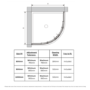 900mm Black 8mm Glass Quadrant Shower Enclosure with Shower Tray - Pavo