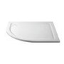 900x760mm Black 8mm Glass Left Hand Offset Quadrant Shower Enclosure with Shower Tray - Pavo