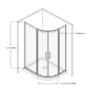 ONLY OPENED - Black 8mm Glass Offset Quadrant Shower Enclosure 1000x800mm - Pavo