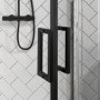 1200x800mm Black 8mm Glass Left Hand Offset Quadrant Shower Enclosure With Shower Tray - Pavo