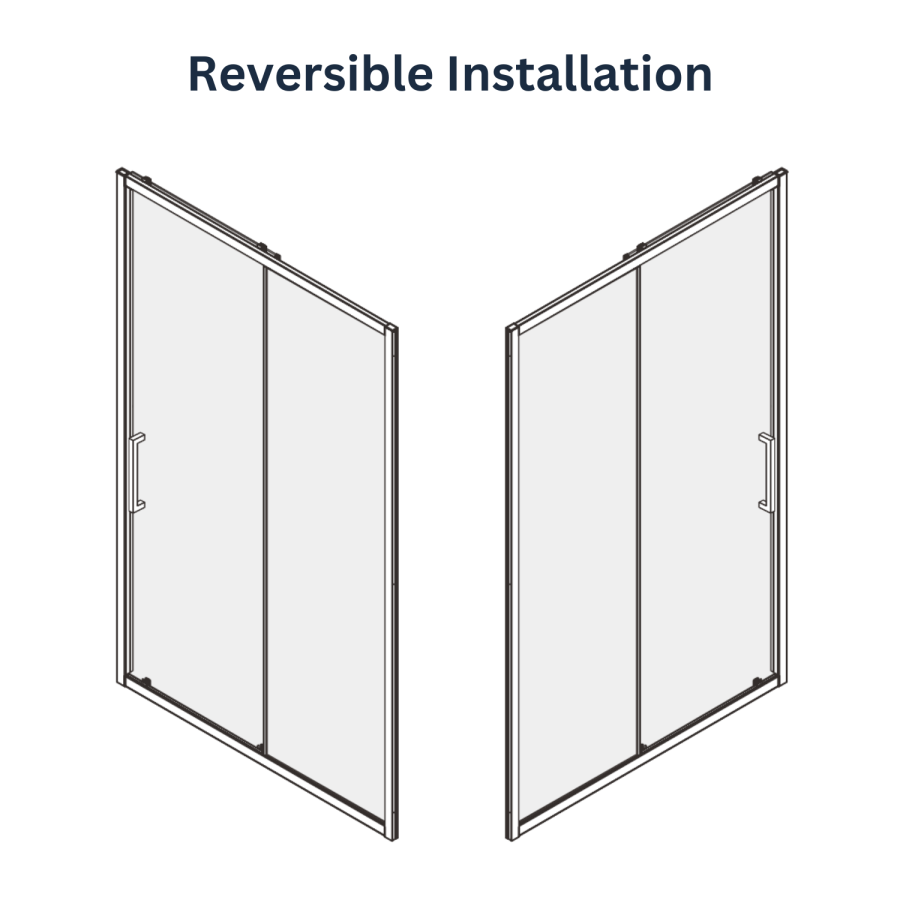 1000x800mm Black 8mm Glass Rectangular Sliding Shower Enclosure with Low Profile Shower Tray - Pavo