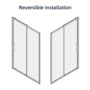 1200mm Black Sliding Door Shower Enclosure 8mm Glass - Pavo