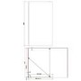 1400x900mm Frameless Wet Room Shower Screen Enclosure with Hinged Flipper Return Panel and Shower Tray - Corvus