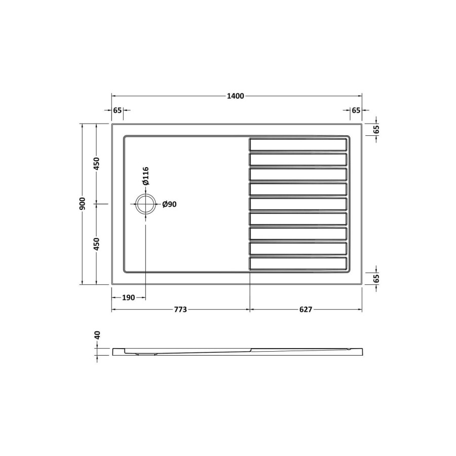 1400 x 900mm Chrome Walk in Shower Enclosure Suite with Toilet and Basin - Corvus