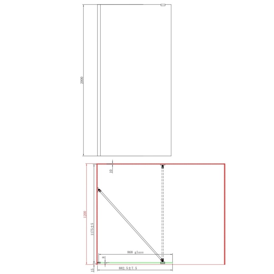 1400 x 900mm Black Walk in Shower Enclosure Suite with Toilet and Basin - Corvus