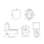 Close Coupled Toilet with Soft Close Seat - Addison