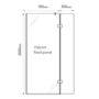 700mm Bronze Shower Screen for Wet Room & Walk In Shower with 350mm Hinged Flipper Return Panel – Live Your Colour