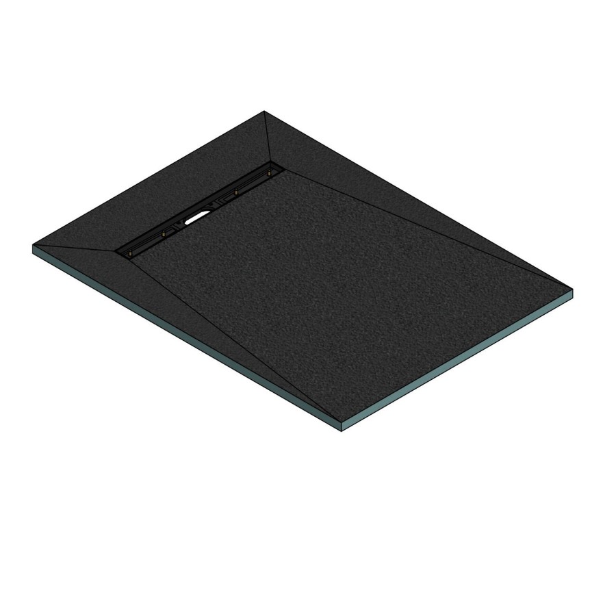 1200x900mm Wet Room Tile-Ready Shower Tray with Wet Room Install & Linear Waste Drainage Kit
