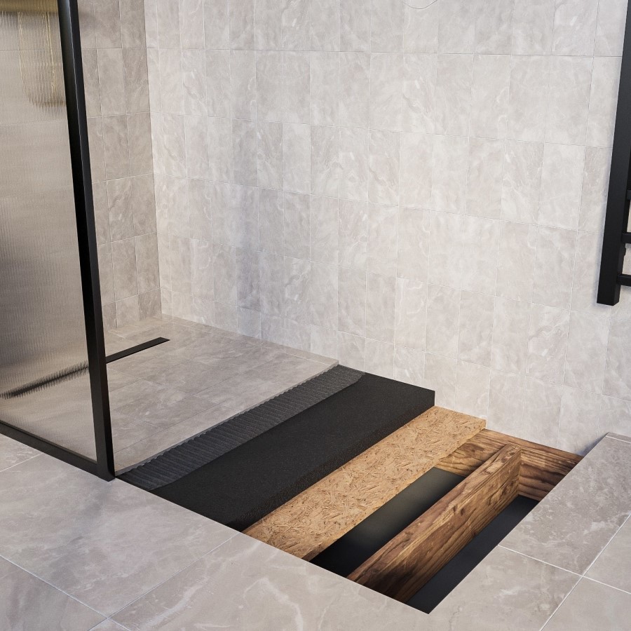 1200x900mm Wet Room Tile-Ready Shower Tray with Wet Room Install & Linear Waste Drainage Kit