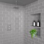 Chrome 1 Outlet Ceiling Mounted Thermostatic Mixer Shower Set - Cube