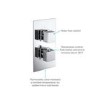 Chrome 1 Outlet Ceiling Mounted Thermostatic Mixer Shower Set - Cube