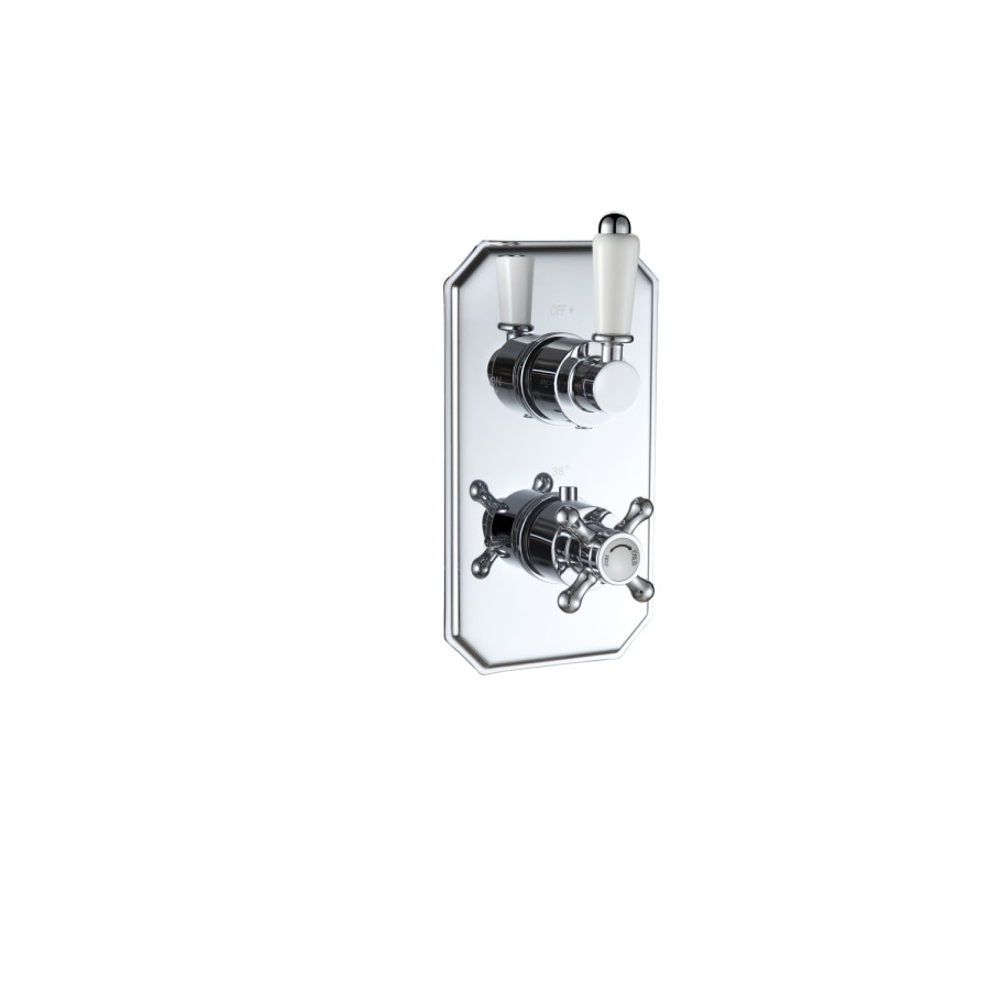 Chrome 1 Outlet Wall Mounted Thermostatic Mixer Shower Set - Cambridge