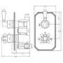Chrome 1 Outlet Wall Mounted Thermostatic Mixer Shower Set - Cambridge