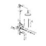 Chrome 1 Outlet Wall Mounted Thermostatic Mixer Shower Set - Cambridge