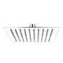 Chrome 2 Outlet Wall Mounted Thermostatic Mixer Shower Set with Hand Shower - Cube