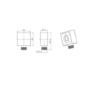 Chrome 2 Outlet Wall Mounted Thermostatic Mixer Shower Set with Hand Shower - Cube