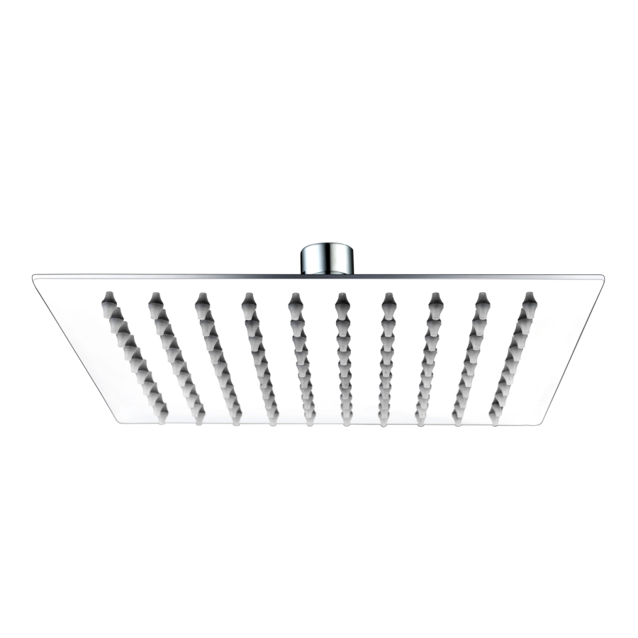 Chrome 2 Outlet Ceiling Mounted Thermostatic Mixer Shower Set with Hand Shower - Cube