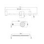 Chrome 2 Outlet Ceiling Mounted Thermostatic Mixer Shower Set with Hand Shower - Cube