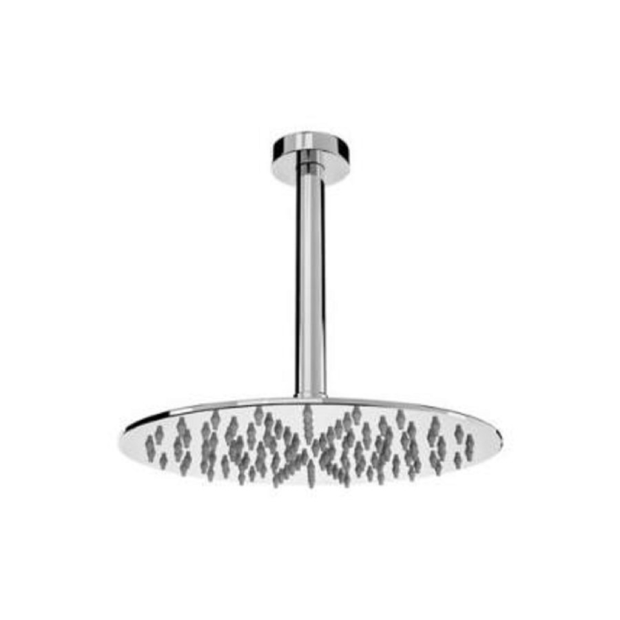 Chrome 2 Outlet Ceiling Mounted Thermostatic Mixer Shower Set with Hand Shower and Wall Bracket - Arissa