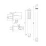 Chrome 2 Outlet Ceiling Mounted Thermostatic Mixer Shower Set with Hand Shower and Wall Bracket - Arissa
