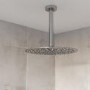 Chrome 2 Outlet Ceiling Mounted Thermostatic Mixer Shower Set with Hand Shower - Flow