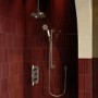 Chrome 2 Outlet Ceiling Mounted Thermostatic Mixer Shower Set with Hand Shower - Cambridge