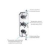 Chrome 2 Outlet Ceiling Mounted Thermostatic Mixer Shower Set with Hand Shower - Cambridge