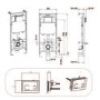 Wall Hung Smart Bidet Japanese Toilet with 1160mm Frame Cistern and White Sensor Flush Plate - Purificare