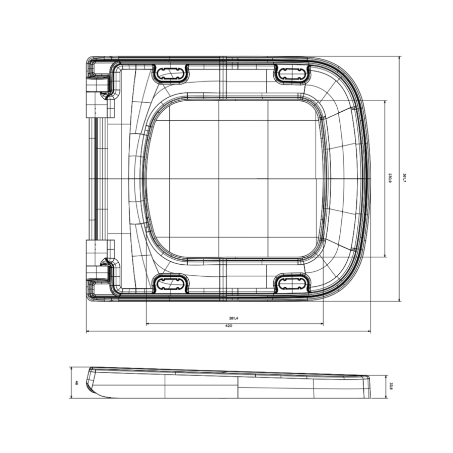 Close Coupled Short Projection Toilet with Soft Close Seat - Seren