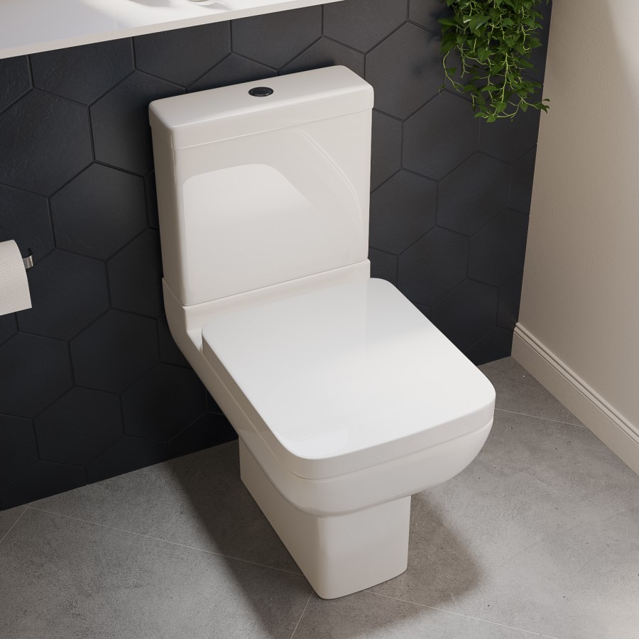 Close Coupled Short Projection Toilet with Soft Close Seat - Seren