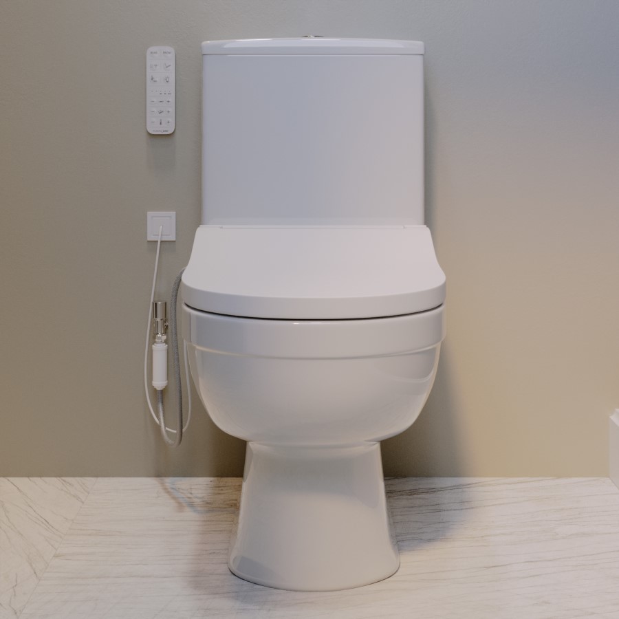Addison Close Coupled Open Back Smart Bidet Japanese Toilet with Heated Seat - Purificare
