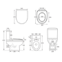 Close Coupled Comfort Height Toilet with Soft Close Seat - Addison