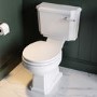 Traditional Close Coupled Toilet with Wooden Soft Close Seat & Chrome Fittings - Park Royal