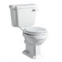 Traditional Close Coupled Toilet with Wooden Soft Close Seat & Chrome Fittings - Park Royal