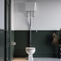 Traditional High Level Short Projection Toilet with Wooden Soft Close Seat - Park Royal