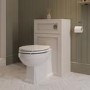 Back to Wall Traditional Toilet with Wooden Soft Close Seat and Chrome Hinges - Park Royal