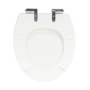 Back to Wall Traditional Toilet with Wooden Soft Close Seat and Chrome Hinges - Park Royal