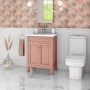 600mm Pink Freestanding Vanity Unit with Basin - Avebury