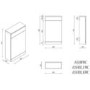 500mm Blue Back to Wall Toilet Unit and chrome fittings - Ashford