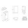 400mm Blue Freestanding Cloakroom Vanity Unit with Basin and Black Handle - Ashford
