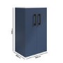 500mm Blue Freestanding Vanity Unit with Basin and Black Handles - Ashford