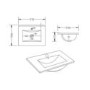 500mm Blue Freestanding Vanity Unit with Basin and Chrome Handles - Ashford